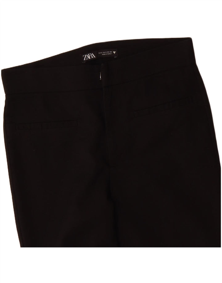 Pantaloni casual pentru femei Bootcut Zara Mici L26 L26 Negri