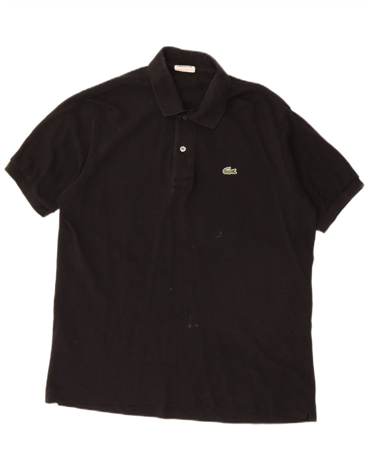 Tricou polo Lacoste pentru bărbați, mărimea 5, mare, negru, bumbac