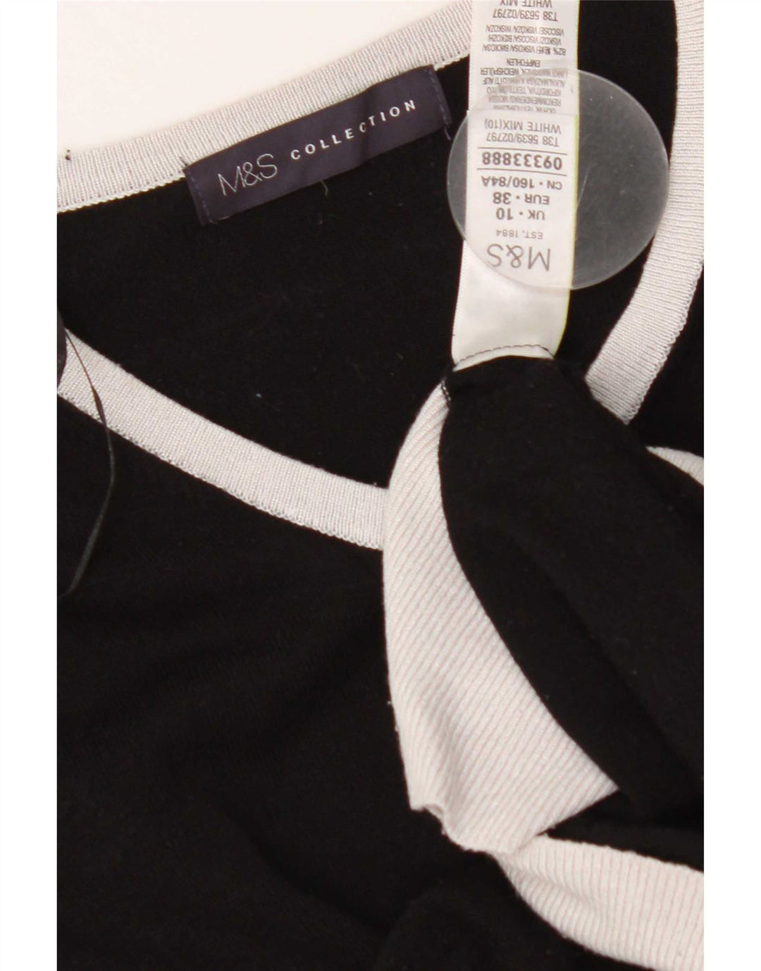 Pulover cardigan pentru femei Marks & Spencer UK 10 Samll Black Colorblock