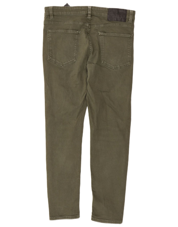 Blugi slim pentru bărbați Zara EU 44 Large W34 L30 Kaki Bumbac