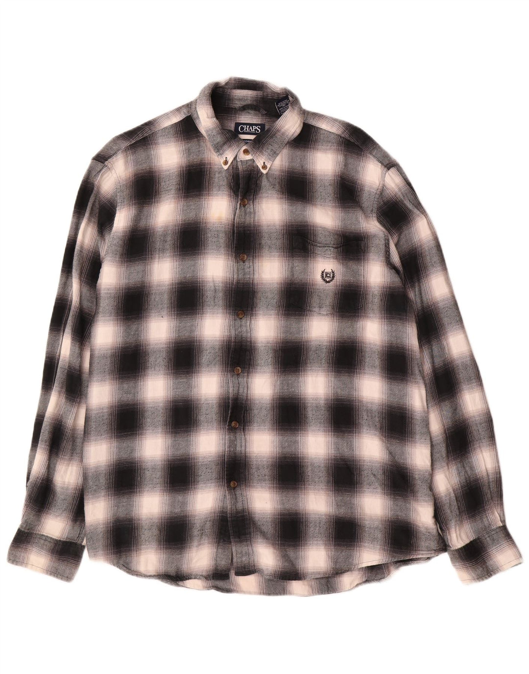Cămașă de flanel pentru bărbați Chaps 2XL, bumbac cu carouri gri