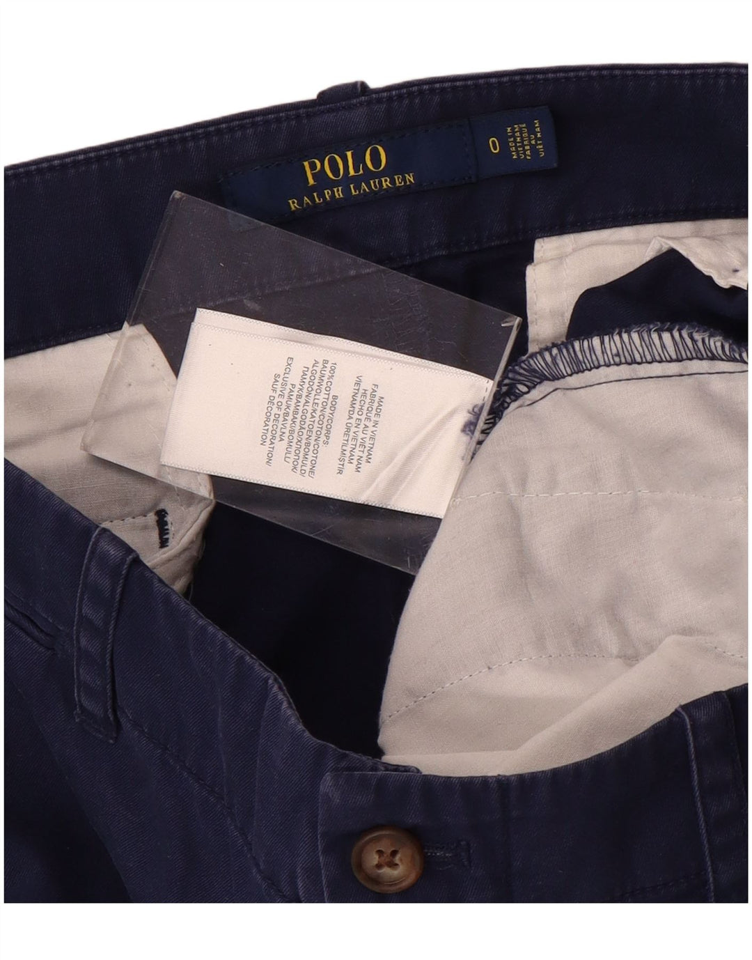 POLO RALPH LAUREN Pantaloni scurți chino pentru femei US 0 XS W30 bleumarin pete