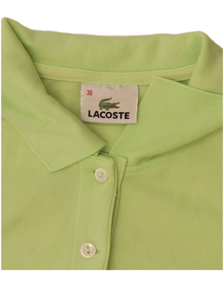 Tricou polo Lacoste pentru femei Mărimea 38 bumbac verde mediu