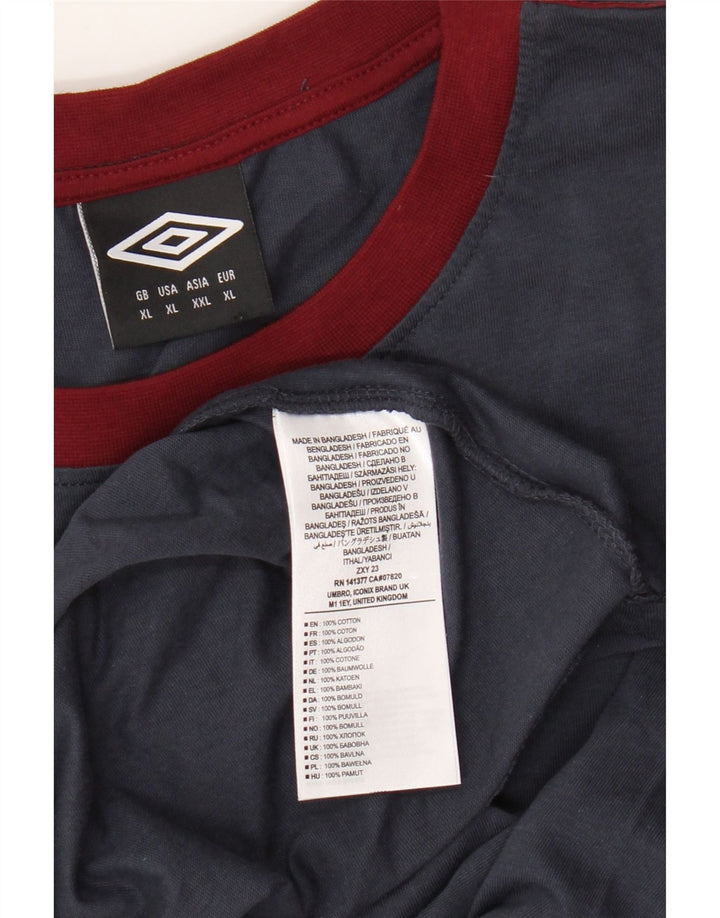 Tricou pentru bărbați Umbro Top XL Bumbac bleumarin