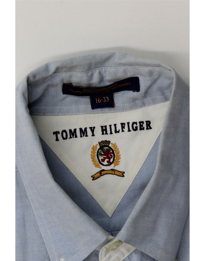 Cămașă Tommy Hilfiger pentru bărbați, mărimea 16, mare, albastru, bumbac