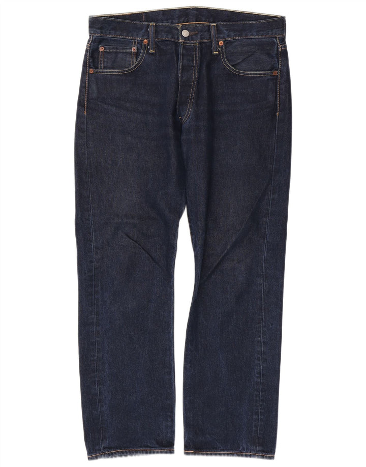 Blugi drepti pentru bărbați Levi's 501 W34 L30 bumbac bleumarin