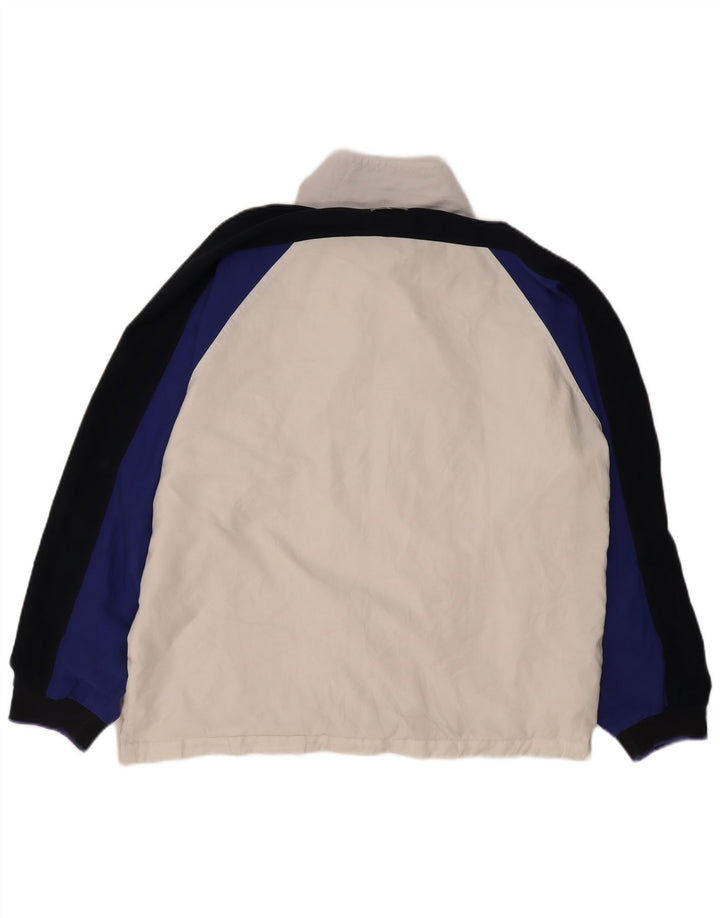 Jachetă de trening pentru bărbați Sergio Tacchini, XL, alb, bloc de culoare