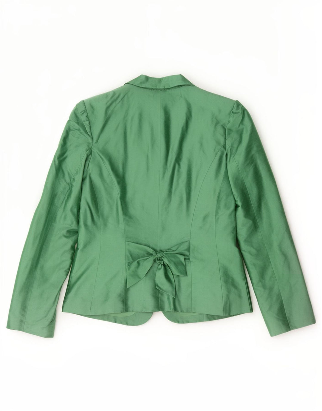 Sacou blazer cu 3 nasturi pentru femei Luisa Spagnoli UK 14 Mătase verde medie