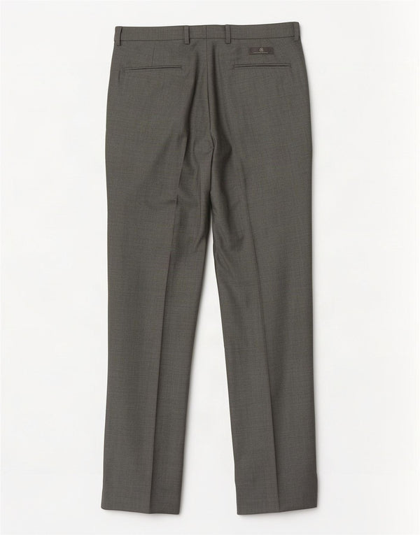 Marks & Spencer Pantaloni de costum drepți croiți pentru bărbați L36 L33 gri