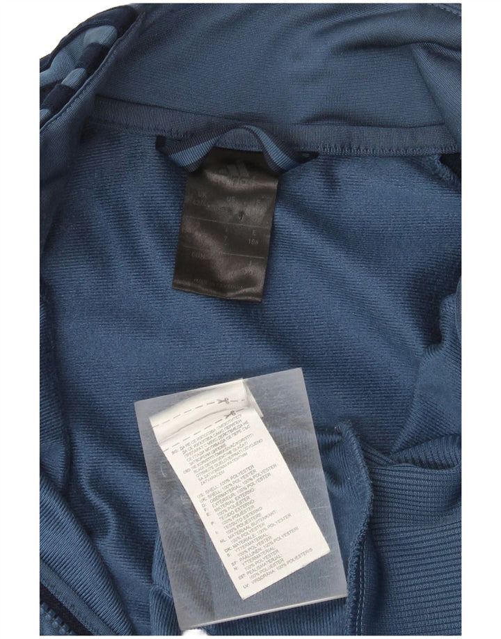 Jachetă de trening pentru bărbați Adidas Marea Britanie 42/44, albastru mediu, poliester color bloc