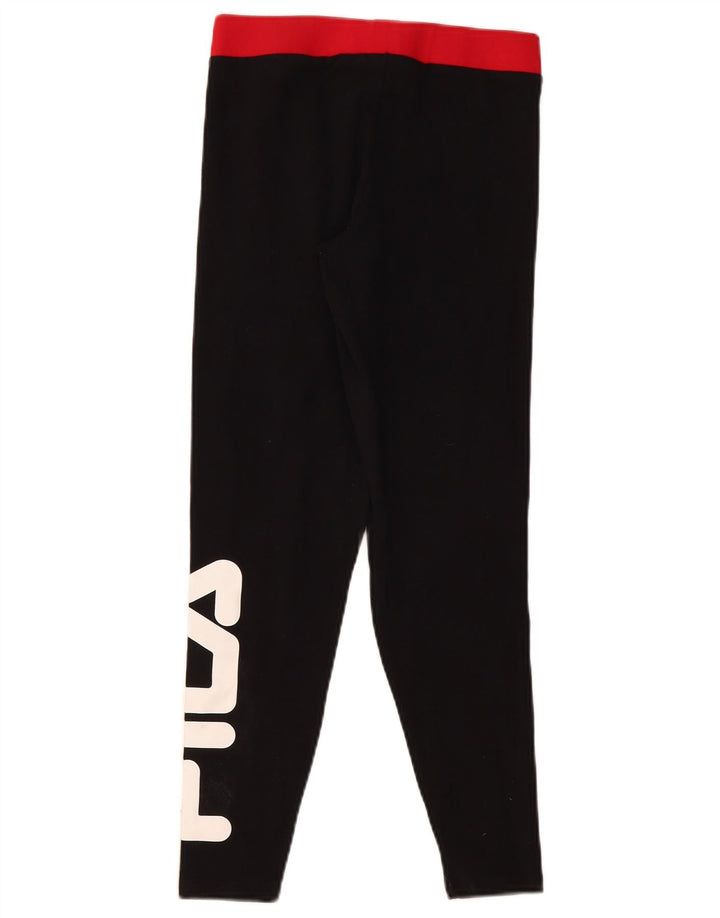 Leggings cu grafic pentru femei Fila UK 8 Small Black Bumbac