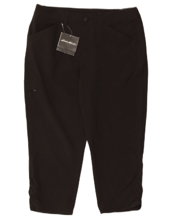 Pantaloni capri pentru femei Eddie Bauer US 6 Medium W30 L20 Poliester negru