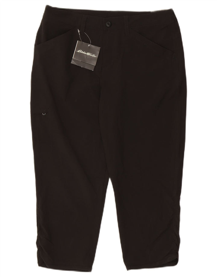 Pantaloni capri pentru femei Eddie Bauer US 6 Medium W30 L20 Poliester negru