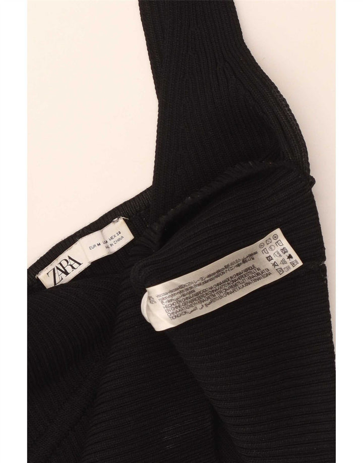 Top camis pentru femei Zara UK 12 Medium Black Viscose