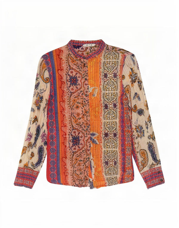 Bluză cămașă Desigual pentru femei UK 12 Medium Multicolor Paisley Bumbac