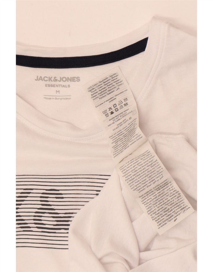 Tricou cu grafic Jack & Jones pentru bărbați Top mediu din bumbac alb