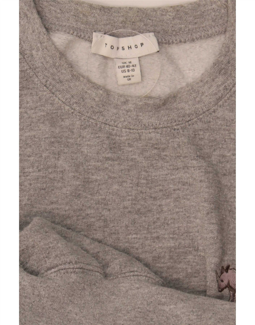 Pulover Topshop pentru femei UK 14 Medium Gri Pete