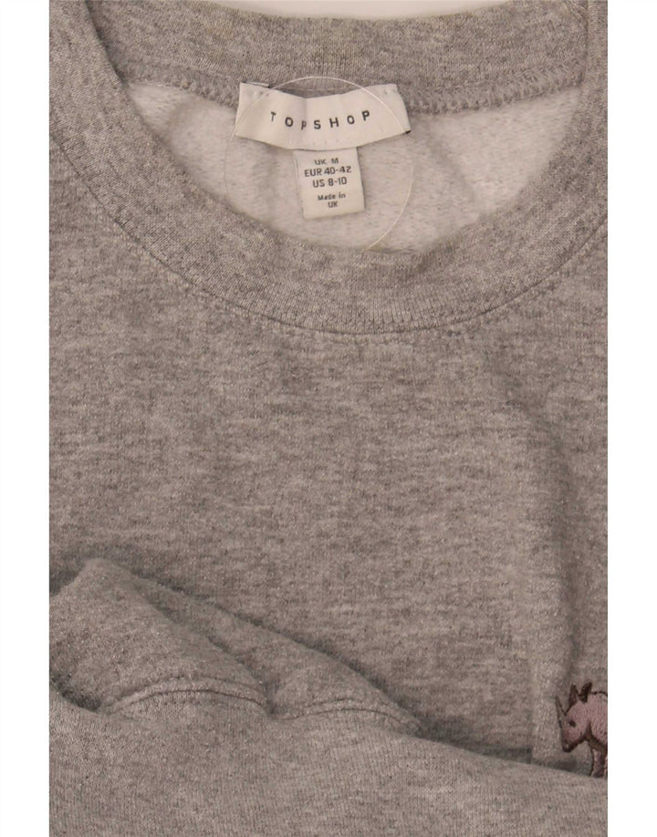 Pulover Topshop pentru femei UK 14 Medium Gri Pete