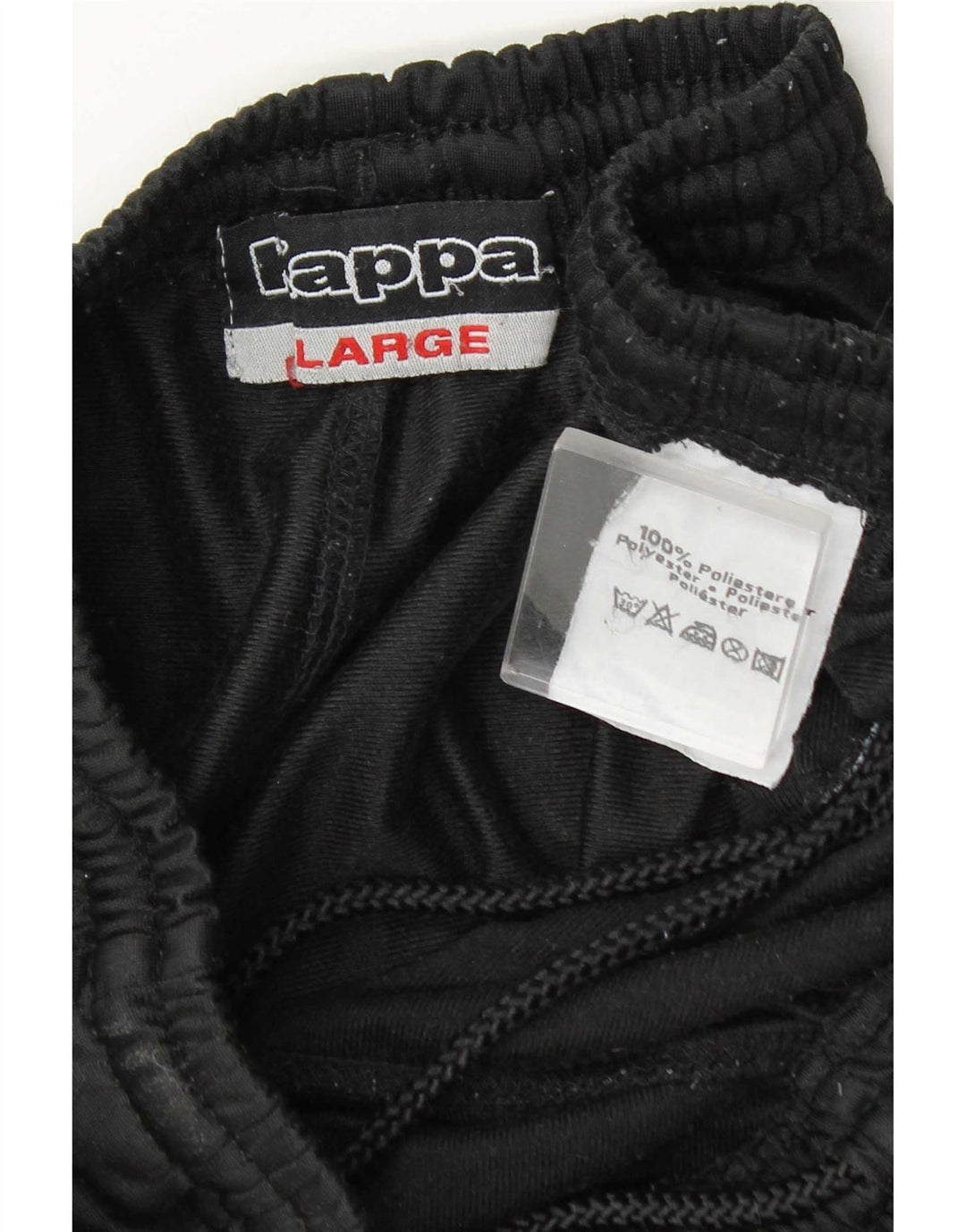 Pantaloni de trening pentru bărbați Kappa, mari, negru, poliester