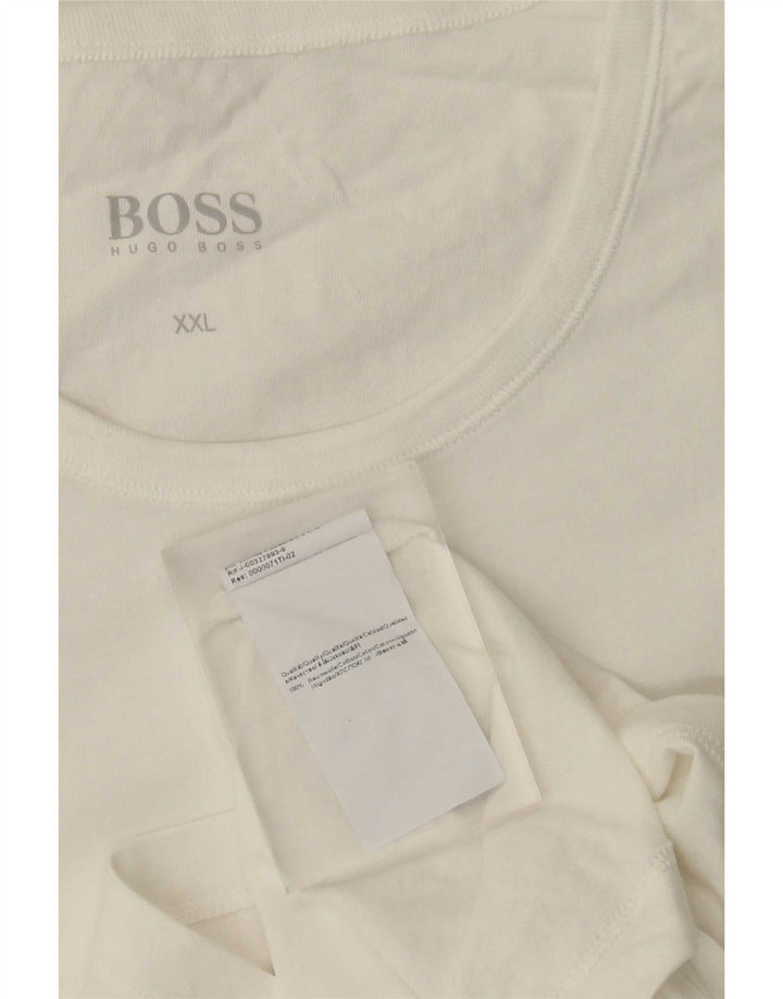 Tricou pentru bărbați Hugo Boss Top 2XL Bumbac alb