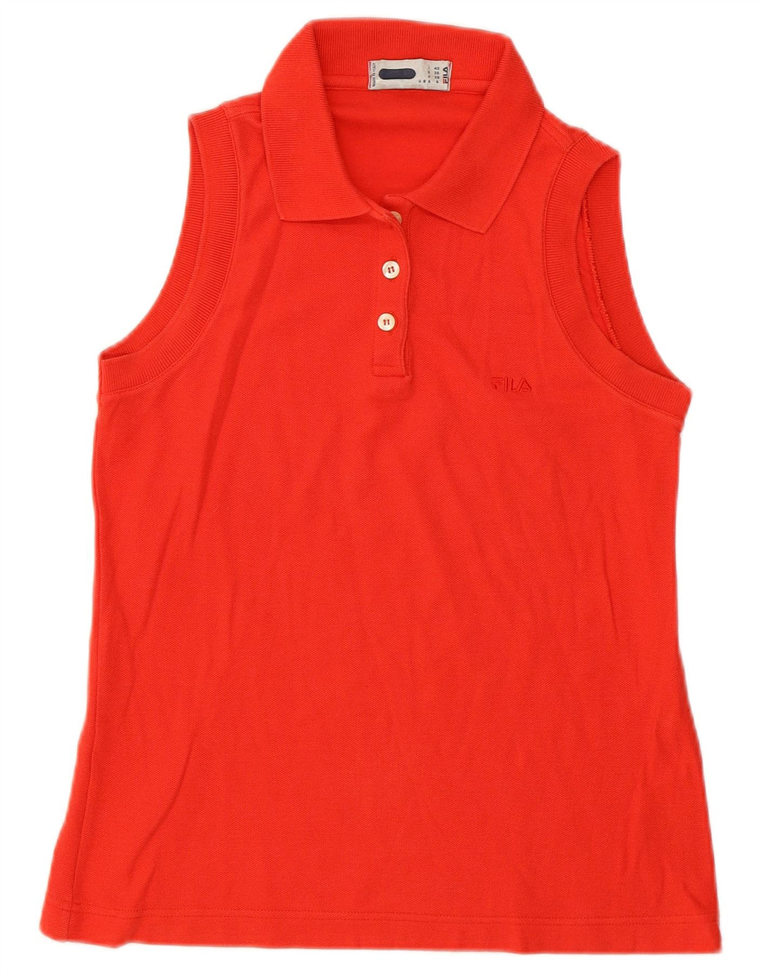 Tricou polo fără mâneci pentru femei Fila IT 42 bumbac roșu mediu