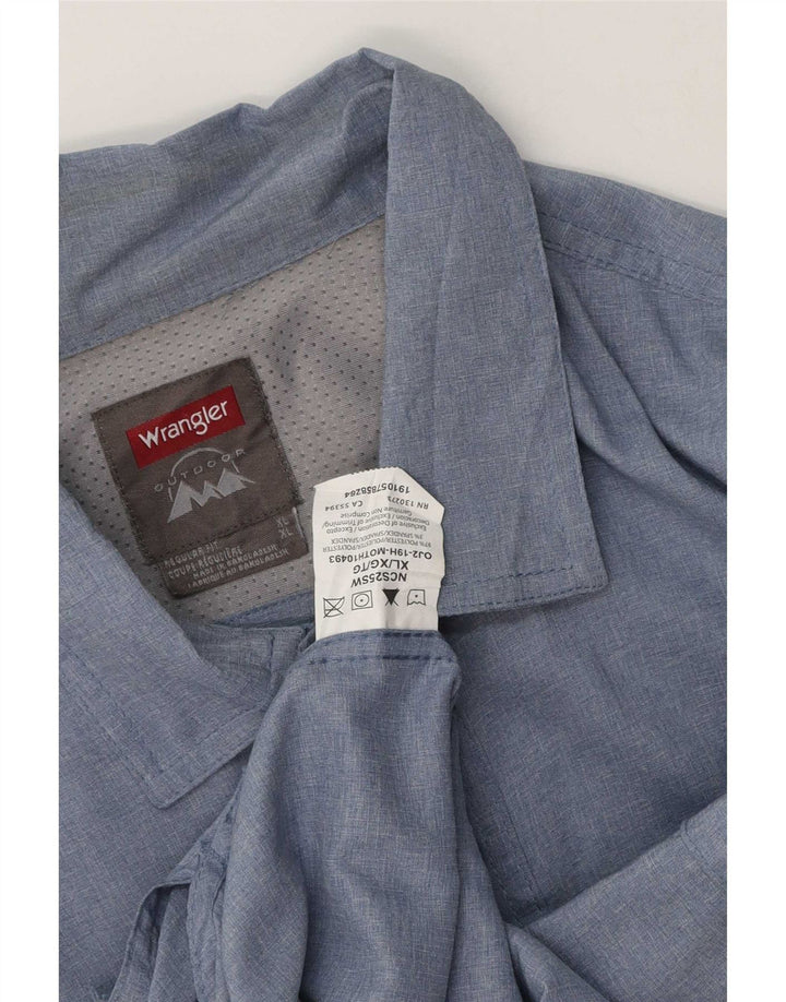 Cămașă Wrangler pentru bărbați, cu formă regulată, XL, poliester albastru