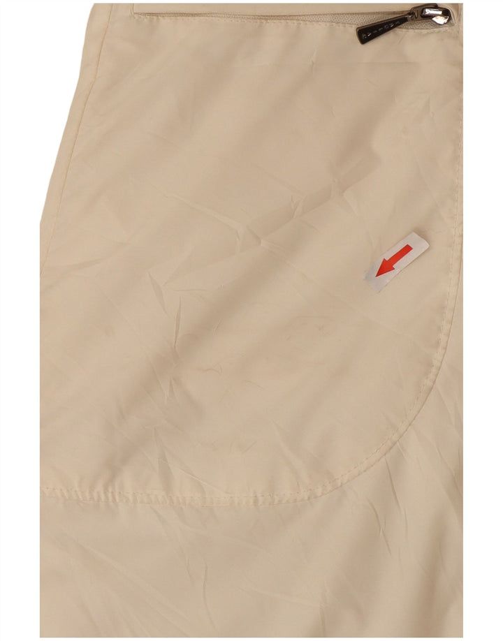 Palton căptușit vintage pentru femei IT 48 XL poliester alb catifelat