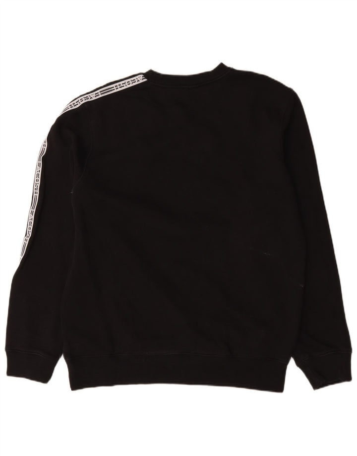 Pulover cu grafică Lacoste pentru bărbați, mărimea 5, mare, negru, bloc de culoare