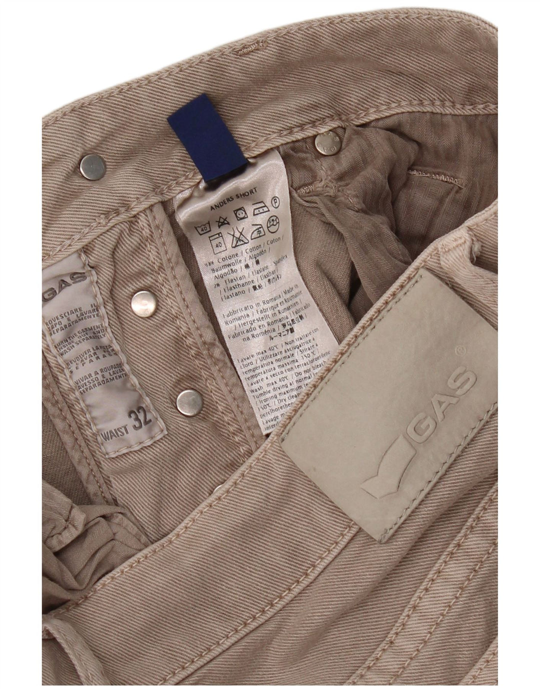 Pantaloni scurți din denim pentru femei Gas W32, bumbac gri mare