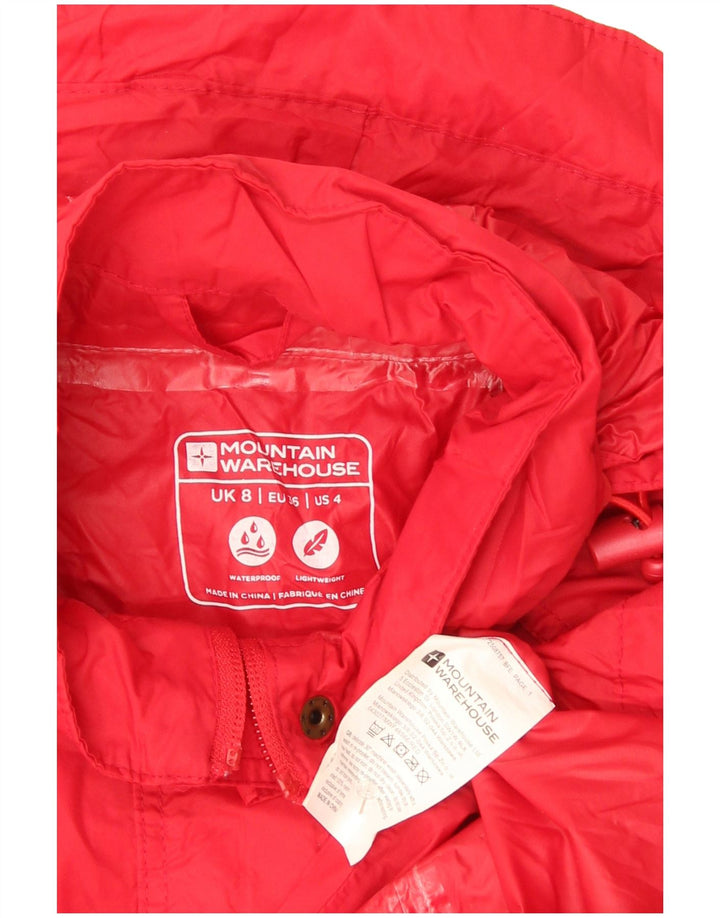 Jachetă de ploaie cu glugă pentru femei Mountain Warehouse UK 8 Small Red Nylon
