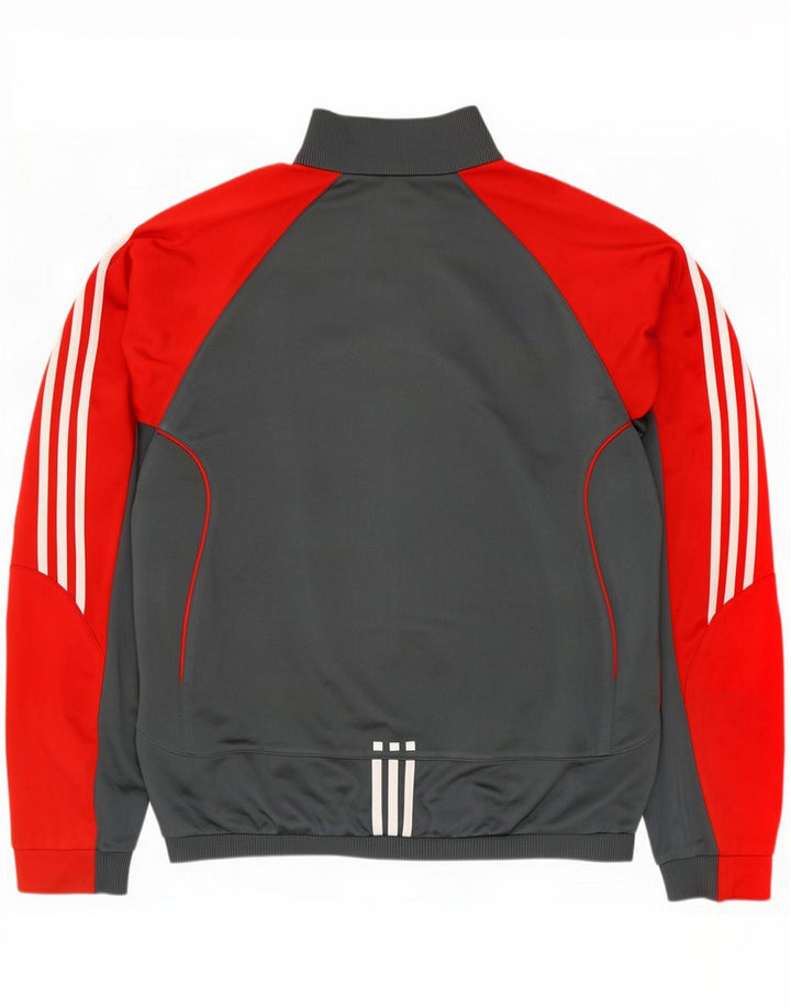 Jachetă de trening pentru bărbați Adidas XL Gri poliester bloc de culoare