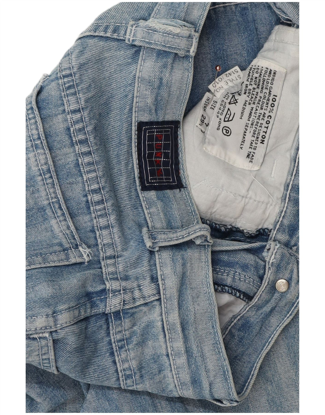 Blugi conici de damă vintage W26 L29 bumbac cu dungi albastre