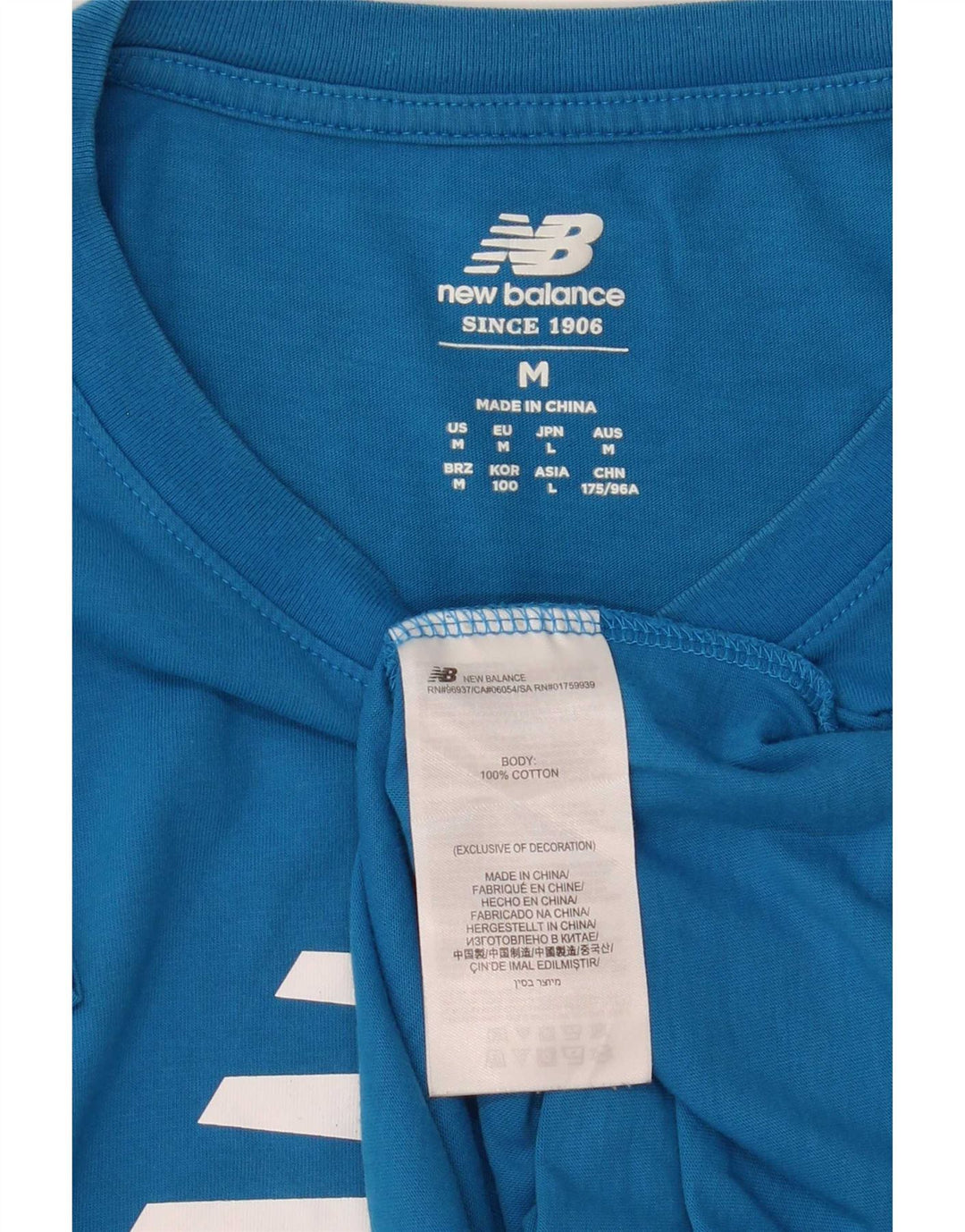 Tricou grafic pentru bărbați New Balance Top Medium Blue Bumbac