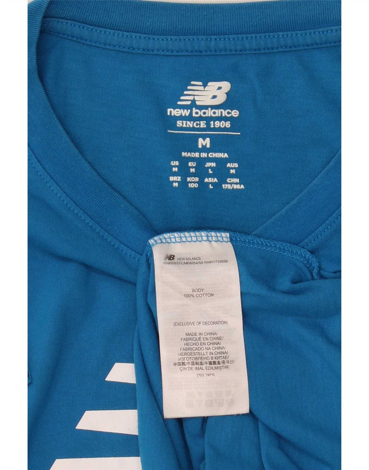 Tricou grafic pentru bărbați New Balance Top Medium Blue Bumbac