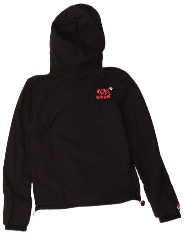 Jachetă Windbreaker cu glugă Superdry pentru femei UK 6 XS Negru