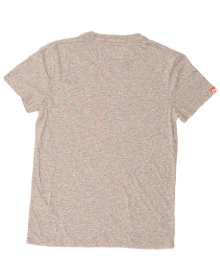 SUPERDRY Tricou Bărbați Top Medium Gri Pete Bumbac