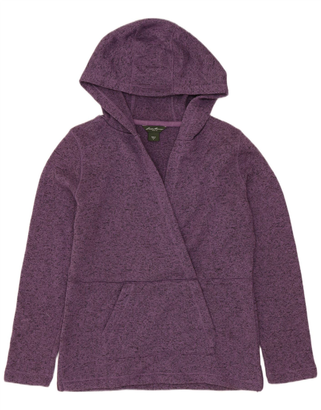EDDIE BAUER Pulover cu glugă pentru femei UK 14 Poliester cu pături violet mediu