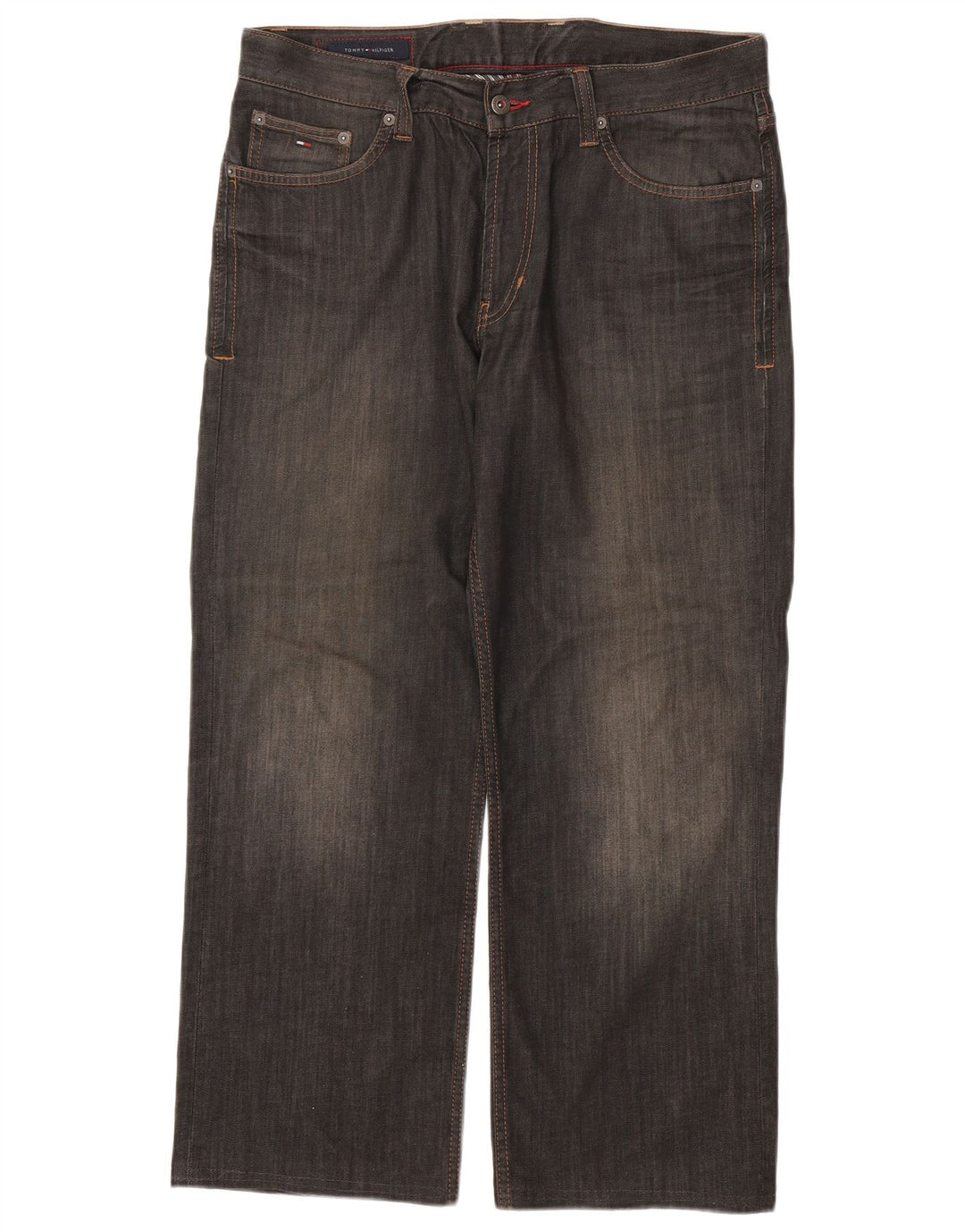 TOMMY HILFIGER Blugi drepti pentru bărbați W31 L28 bumbac gri