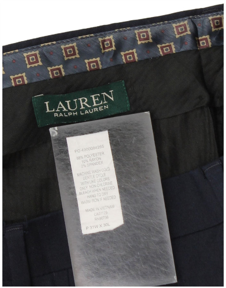 Pantaloni slim pentru bărbați RALPH LAUREN L31 L30 Poliester bleumarin