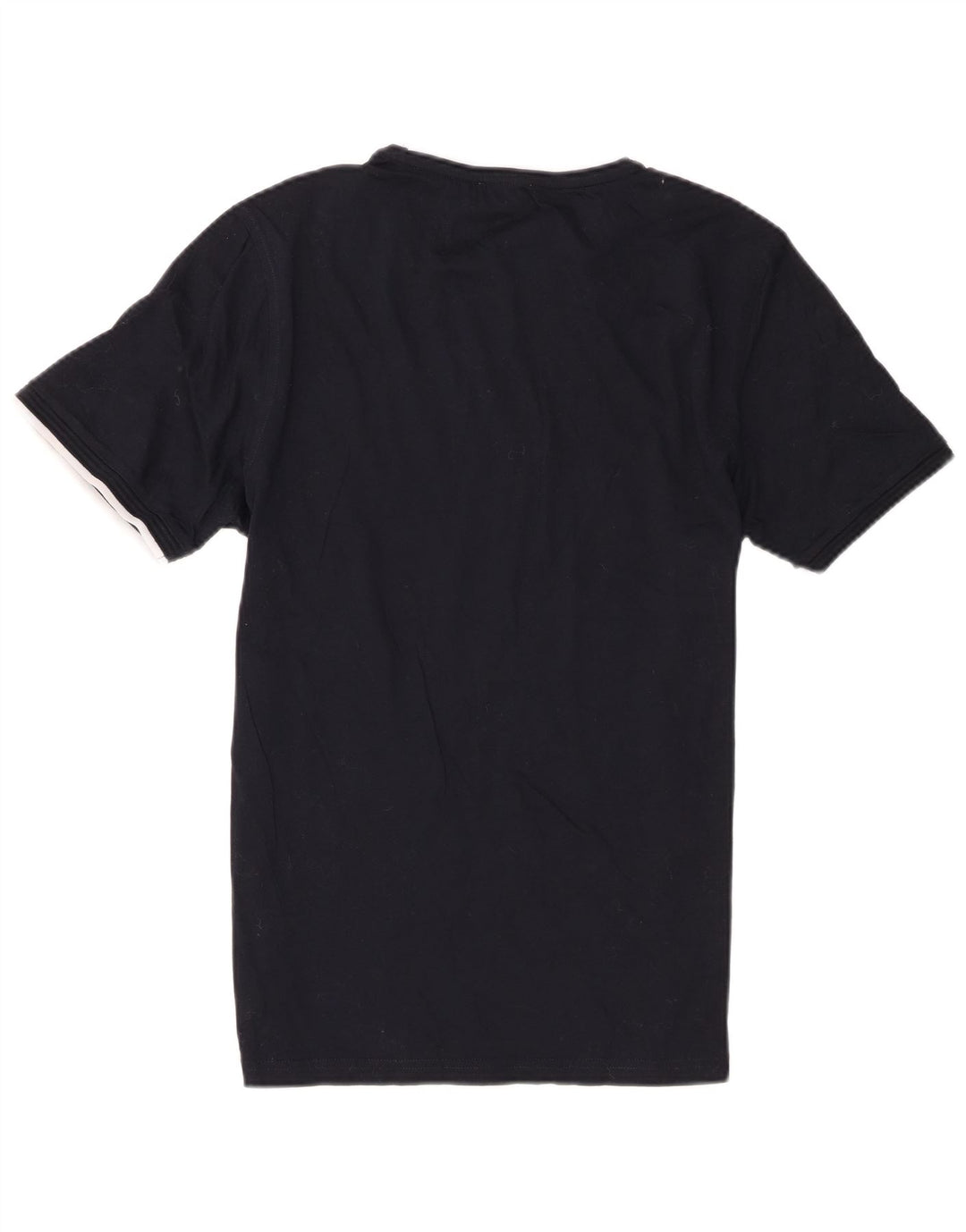 Tricou obișnuit cu mânecă scurtă Reiss pentru bărbați, bumbac mediu negru