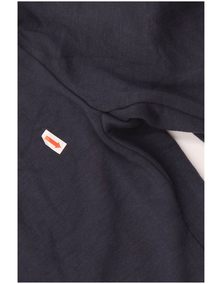 Jachetă Superdry pentru femei cu 1 buton, UK 14, bumbac, albastru bleumarin mediu