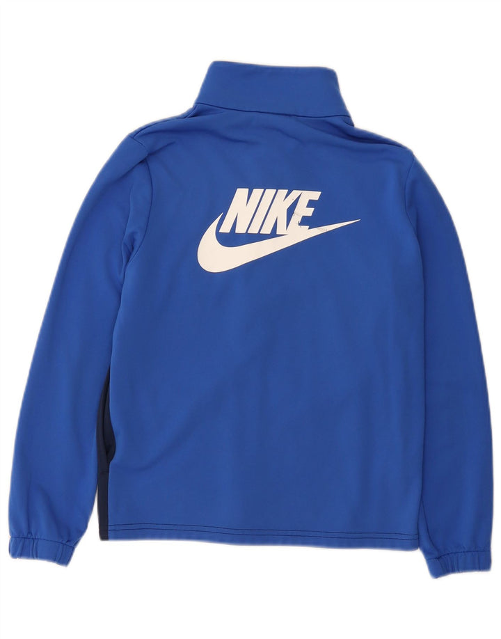 Jachetă de top pentru trening grafic Nike pentru băieți 10-11 ani, albastru mediu, color block