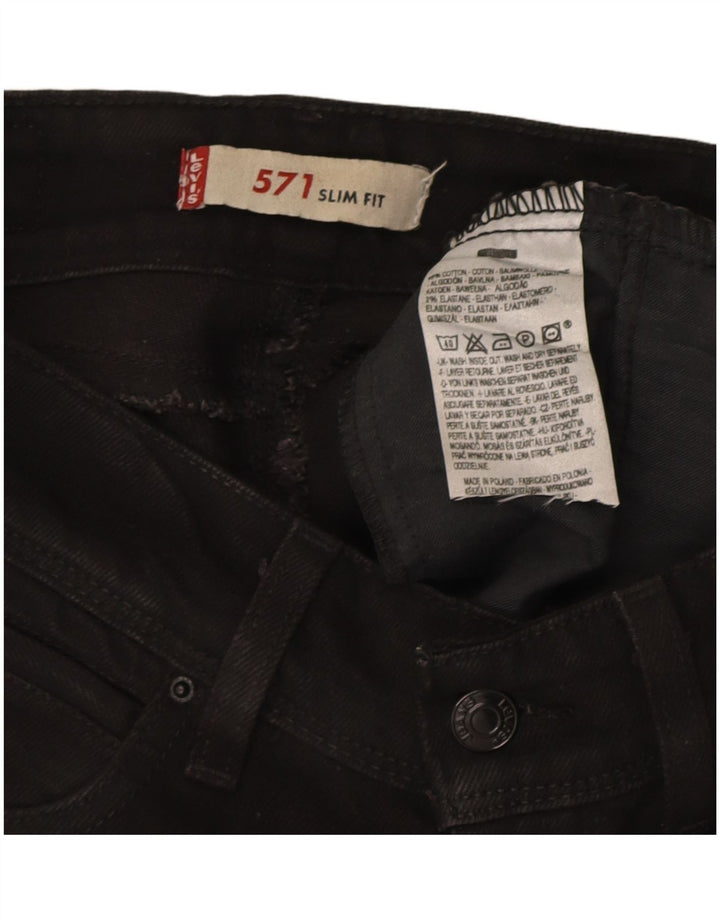 Blugi Levi's 571 Slim pentru femei W26 L30 bumbac negru