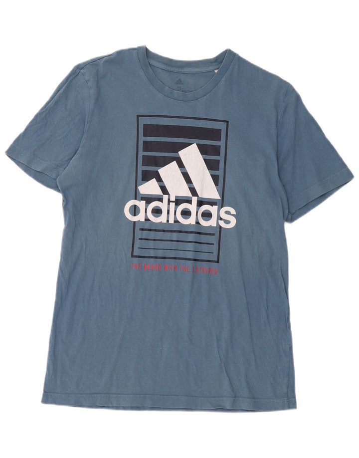 Tricou grafic pentru bărbați Adidas Top Medium Blue