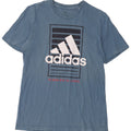 Tricou grafic pentru bărbați Adidas Top Medium Blue