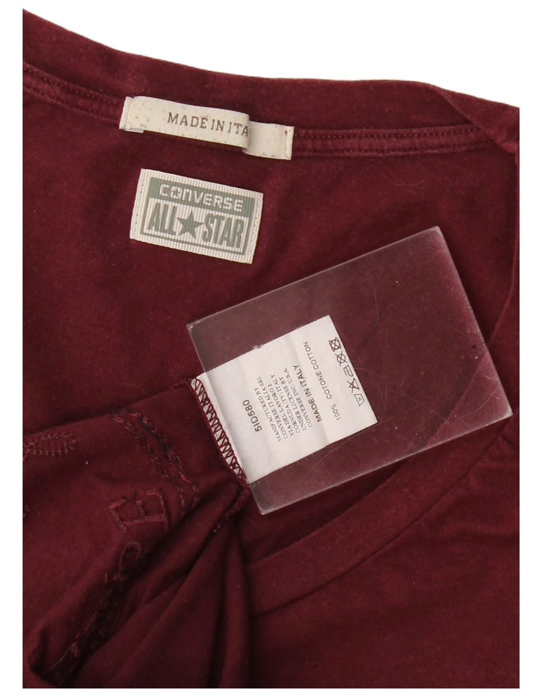 Tricou grafic Converse pentru femei Top UK 14 Medium Burgundy Bumbac