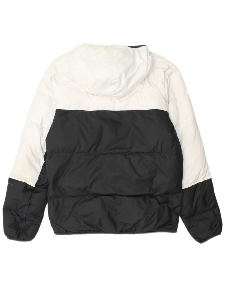 Jachetă căptușită cu glugă Nike pentru bărbați UK 36 Poliester color bloc negru mic