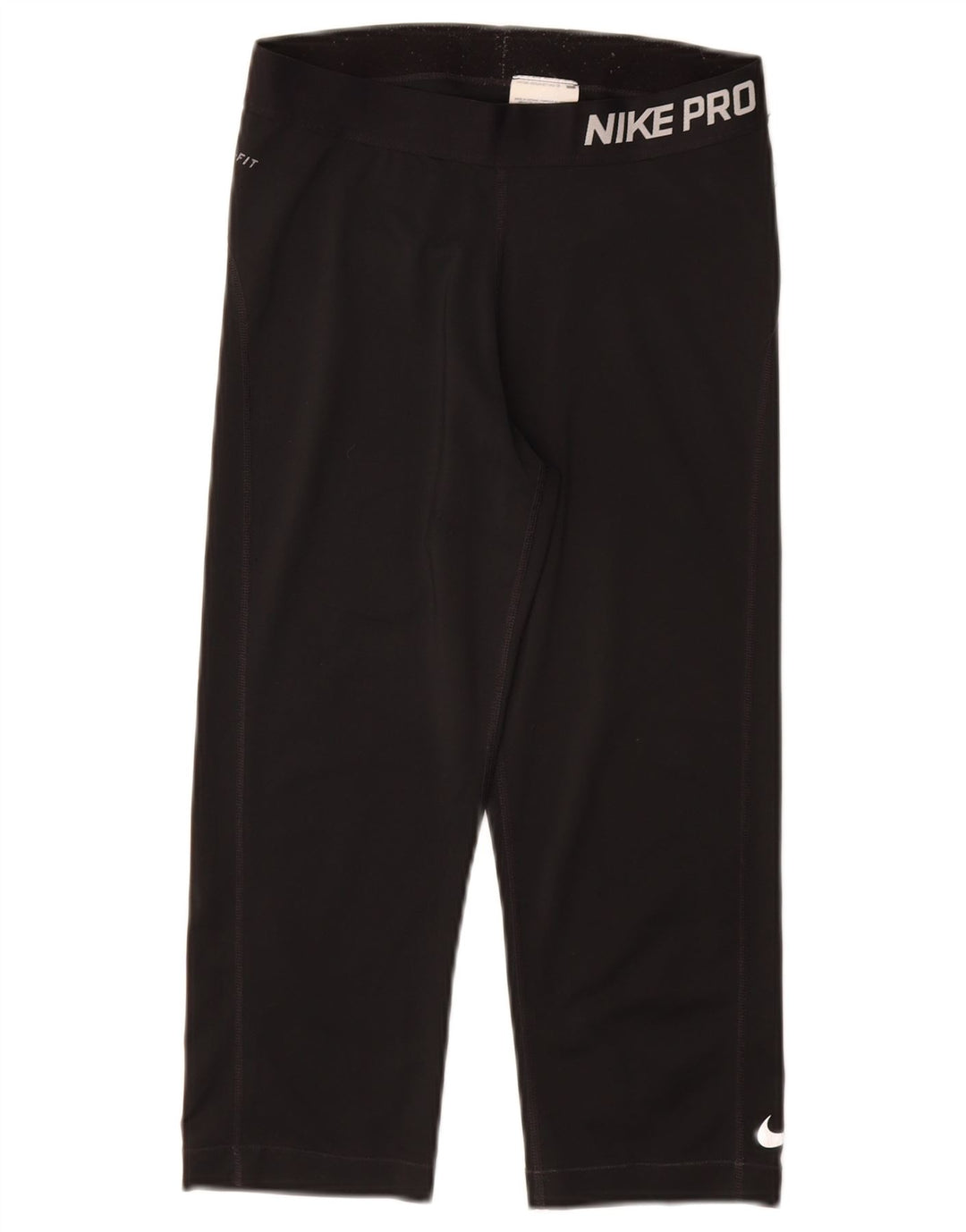 Leggings NIKE Dri Fit Graphic Capri pentru femei UK 12 Poliester mediu negru