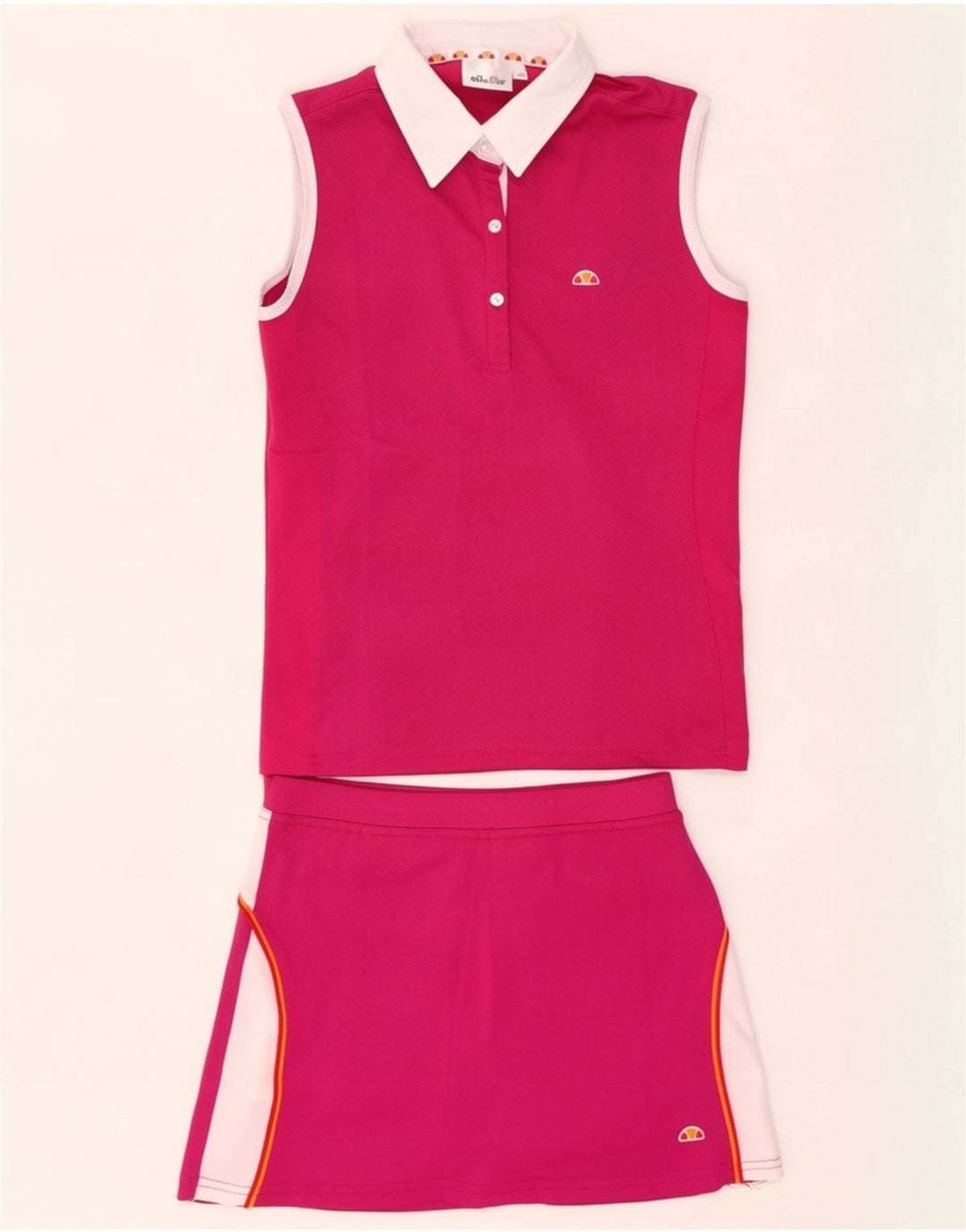 Set 2 piese pentru fete Ellesse, fără mâneci, 12-13 ani, roz, poliester color bloc