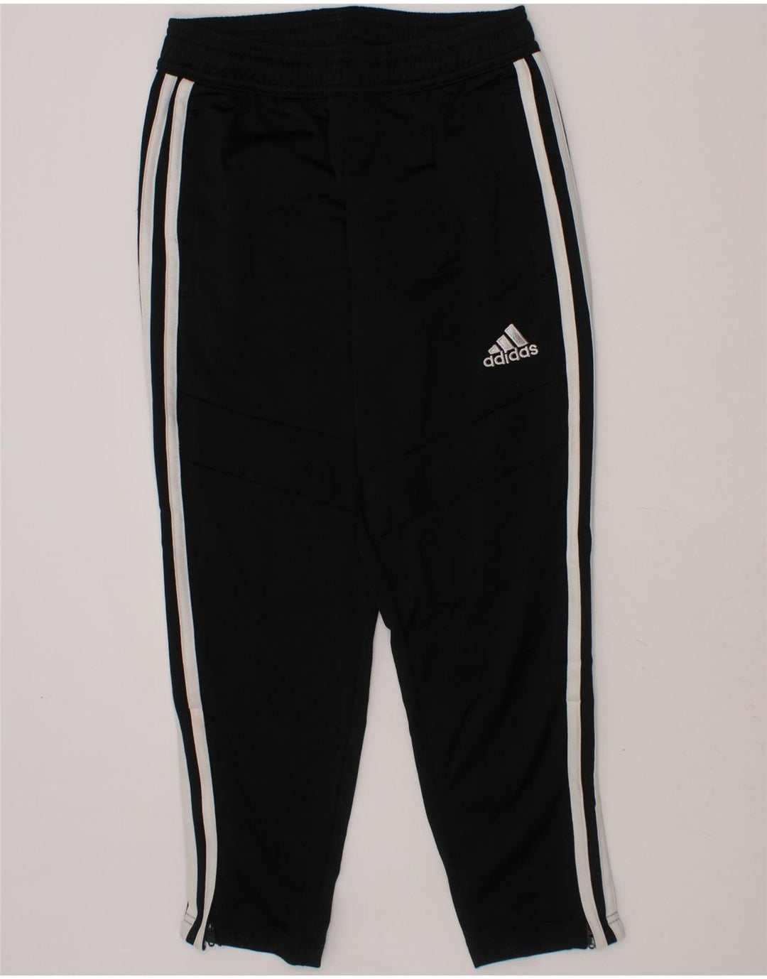 ADIDAS Boys Tracksuit Trousers 7-8 Years  Black Polyester Vintage Adidas and Second-Hand Adidas from Messina Hembry 